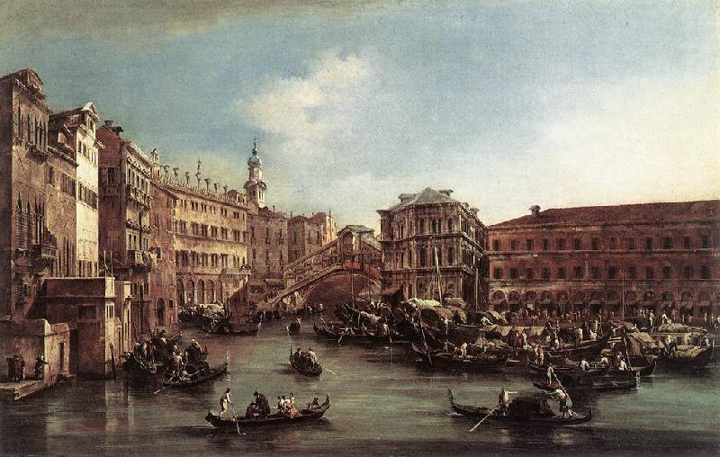 GUARDI, Francesco The Rialto Bridge with the Palazzo dei Camerlenghi dg oil painting picture